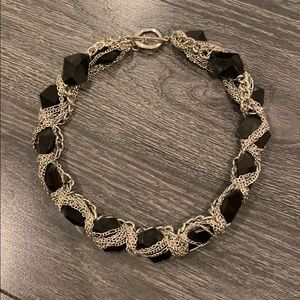 Chain wrapped collar necklace